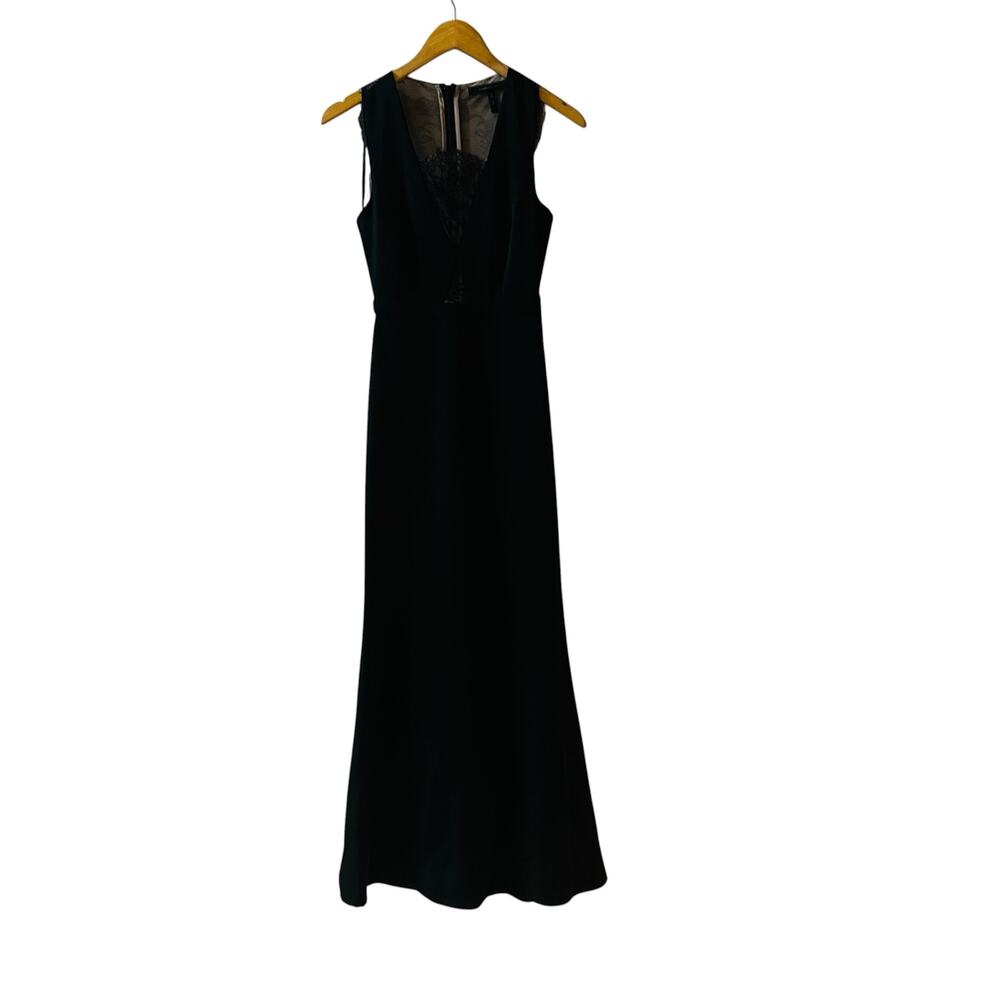 Bcbgmaxazria Landen Lace Detail Sleeveless Dress Size 0 Black - Picture 2 of 9